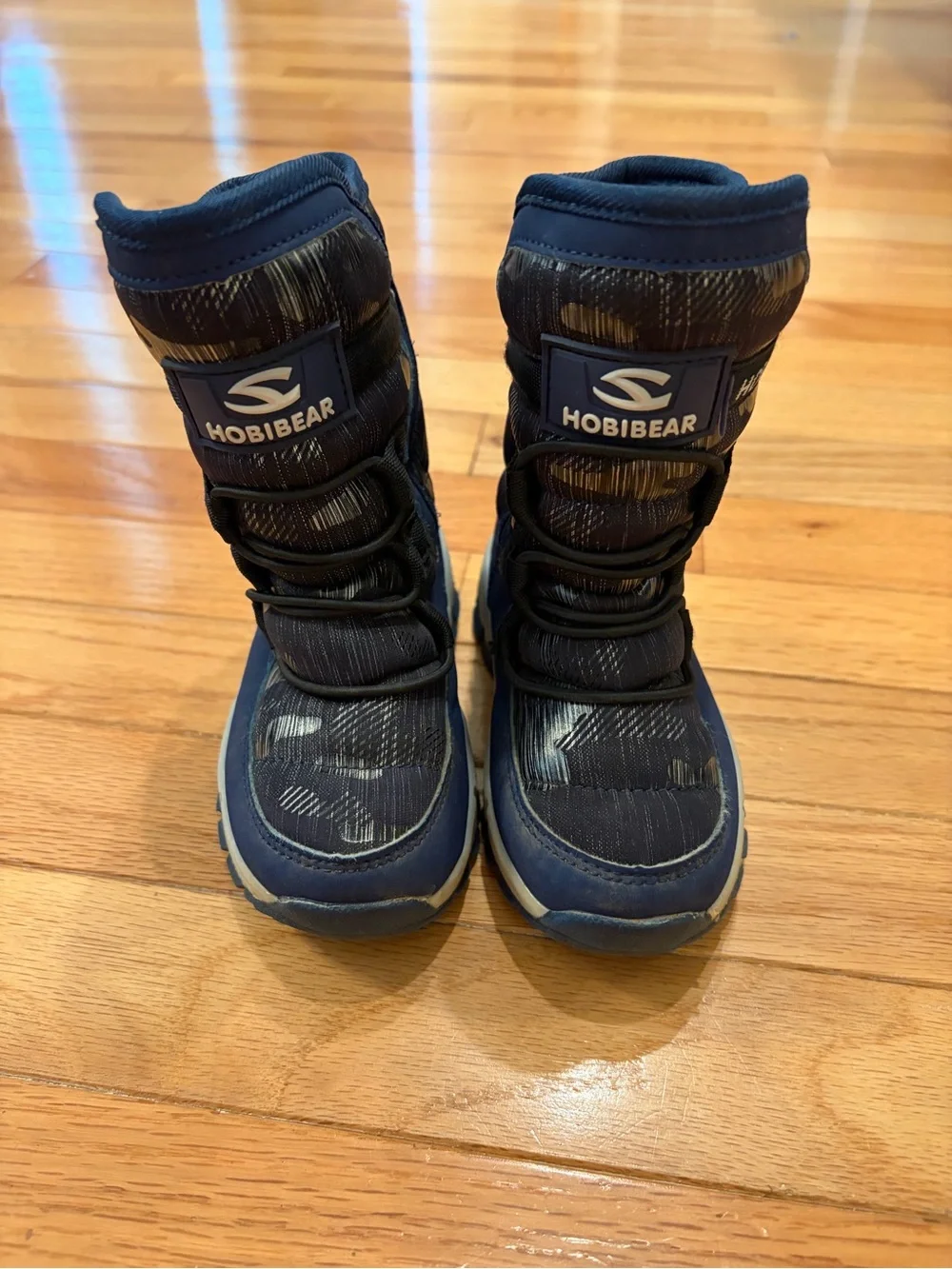 Hobibear Kids Navy Blue Lined Winter Boots